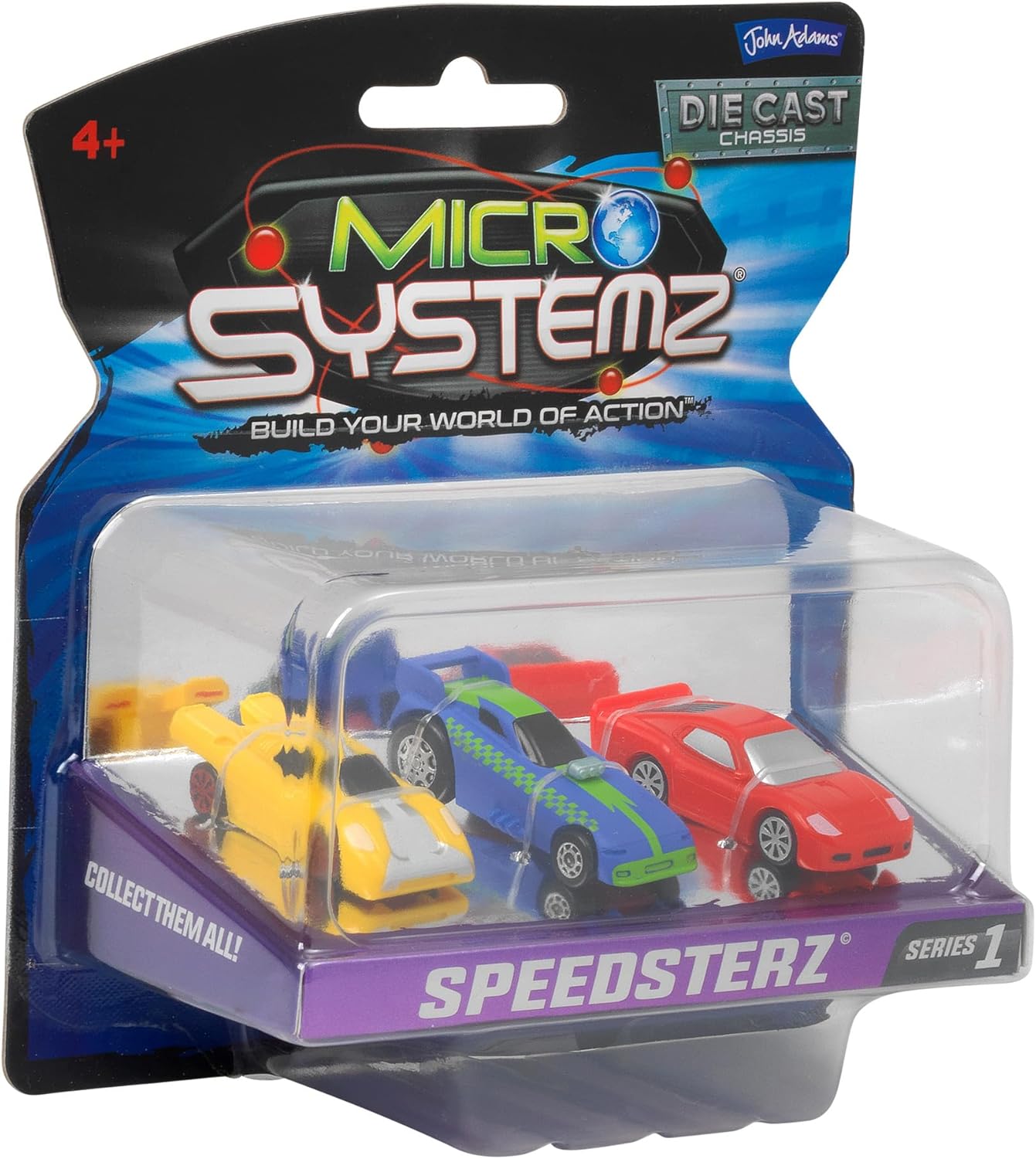 JOHN ADAMS | MICRO SYSTEMZ SPEEDSTERZ: A set of 3 racing car style micro vehicles! | Toy Vehicles & Playsets | Die Cast Cars | Ages 4+