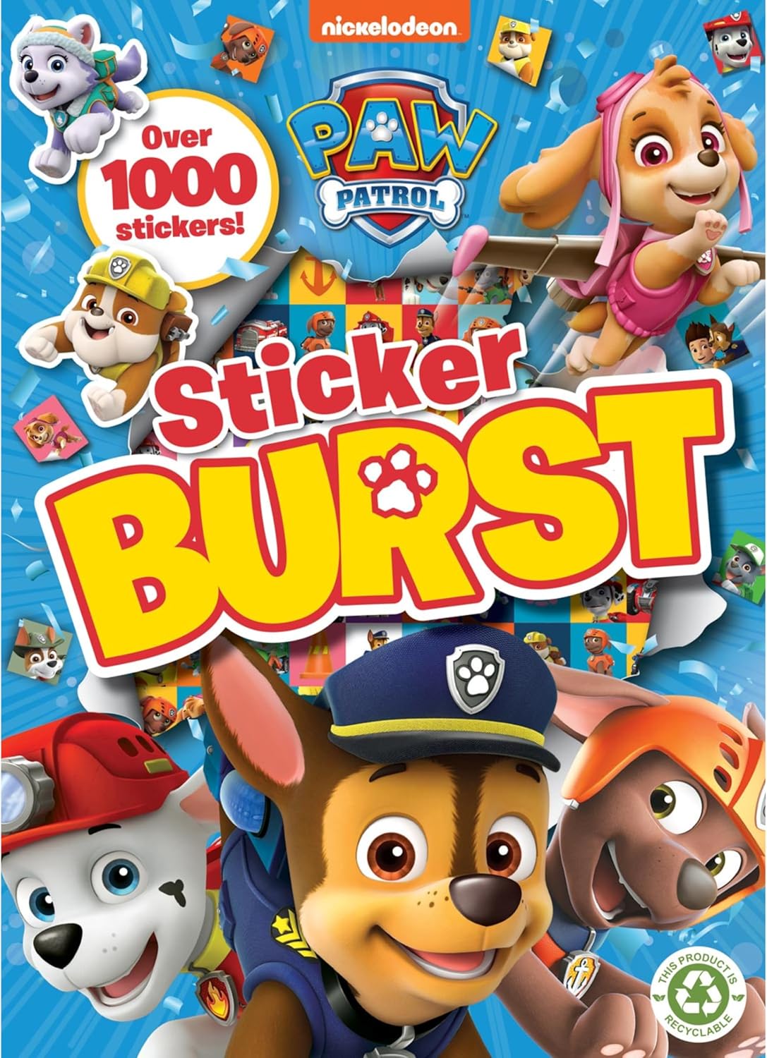 ALLIGATOR - Paw Patrol Sticker Burst, Sticker Book, Paw Patrol Stickers, Paw Patrol Stickers and Colouring, Sticker Activity Books, Reusable Stickers For Book