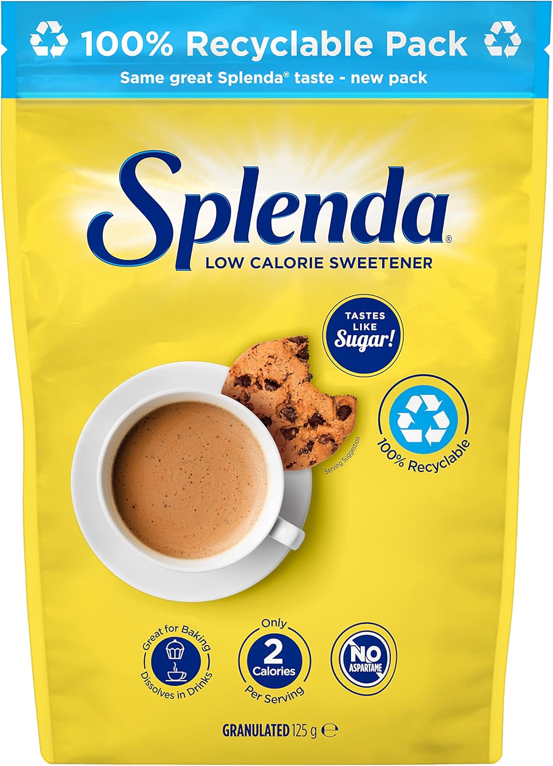 SPLENDA No Calorie Sweetener Granulated Sugar Substitute 125g Pouch