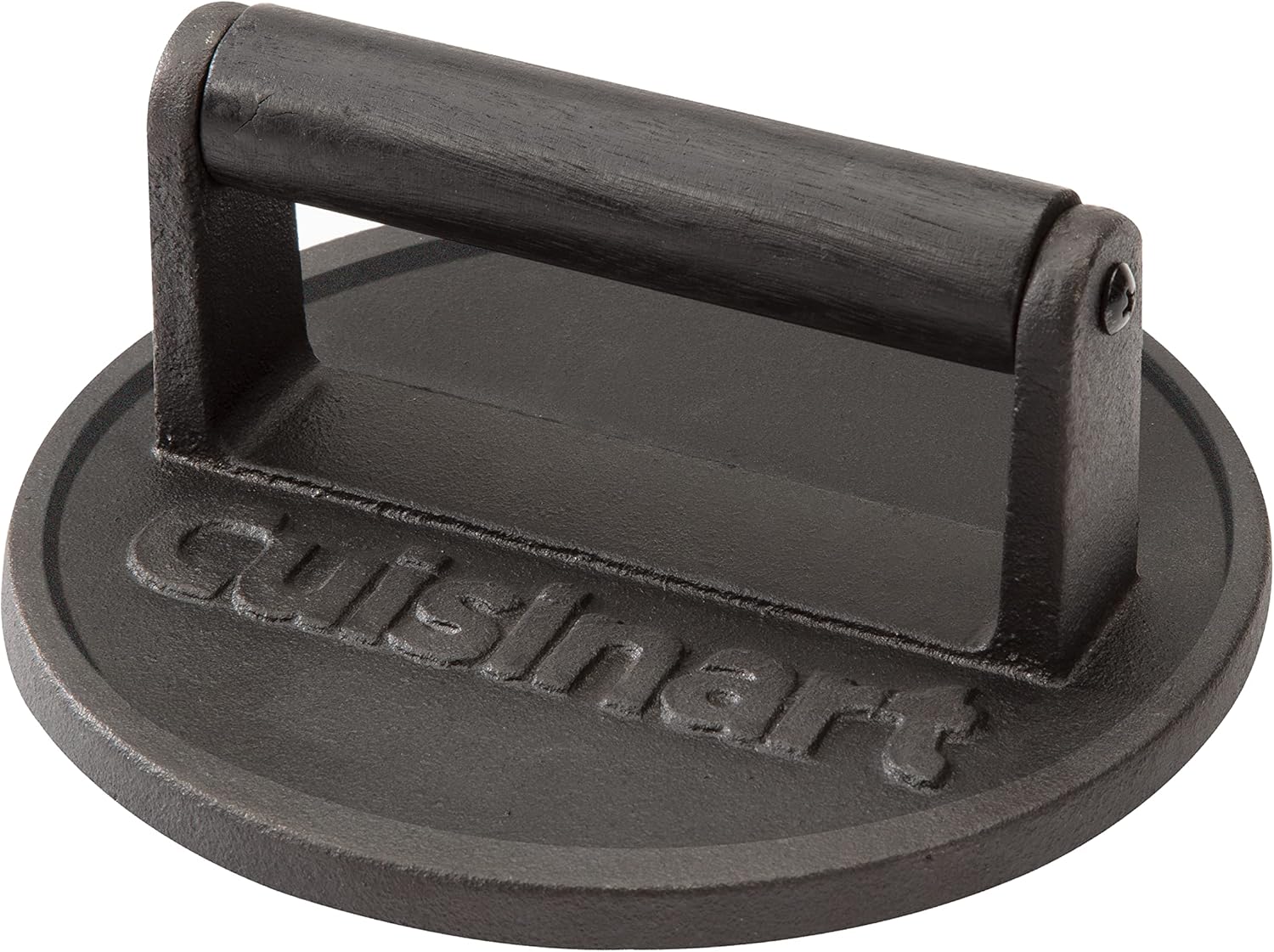 Cuisinart 6.5" Cast Iron Smashed Burger Press, Juicy and Crispy Burgers for BBQs, Cookouts