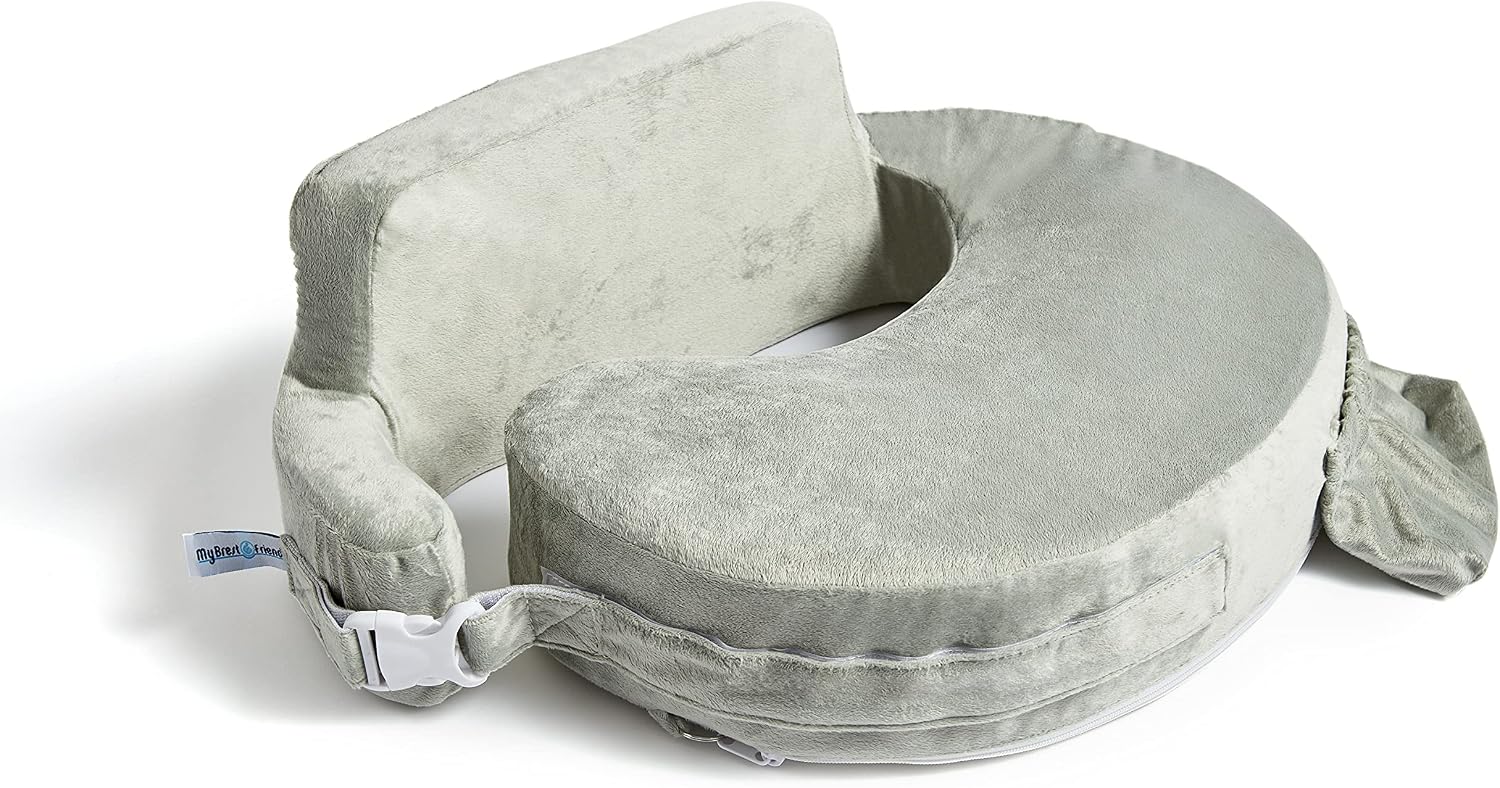 My Brest Friend Super Deluxe Breastfeeding Pillow, Platinum 1 Count (Pack of 1)
