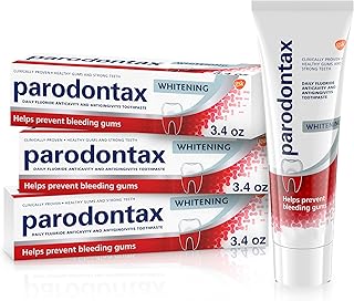 Parodontax Teeth Whitening Toothpaste To Help Bleeding Gums, Gum Toothpaste For Gum Health, 3.4 Oz x 3