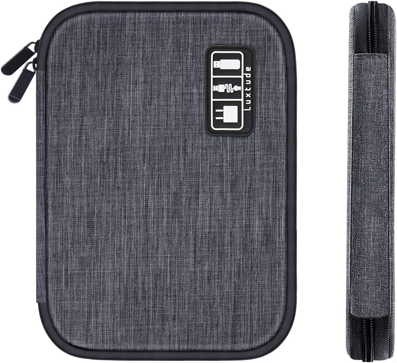 Luxtude Electronics Travel Organiser, Compact Cable Organiser Bag, Portable Cable Tidy Bag, Travel Cable Case Tech Organiser Pouch for Electronic Accessories, USB, SD, Charger, Drive