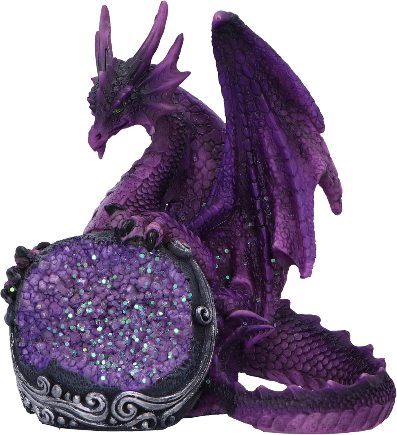 Nemesis Now Guardian of The Geode Figurine, Resin, Purple, 11.5cm