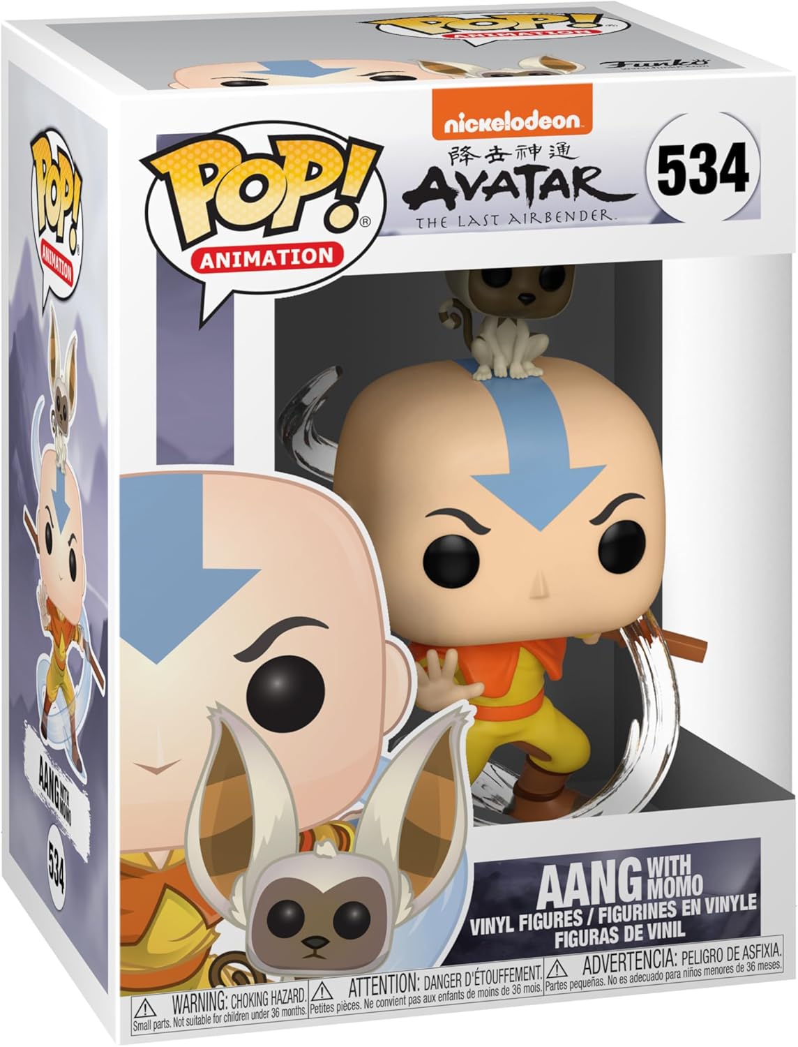 Funko Pop! & Buddy: Avatar - Aang Age 3+ With Momo - Avatar: The Last Airbender - Collectable Vinyl Figure - Gift Idea - Official Merchandise - Toys for Kids & Adults - Anime Fans
