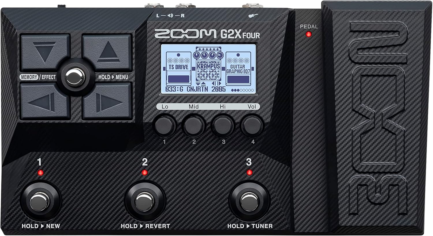 Zoom G2X Four Guitar Multi-Effects Processor with Expression Pedal, Multi-Layered IR’s, Amp Modeling, 75+ Built-in Effects, Looper, Rhythm Section, Tuner, Audio Interface, Lightweight