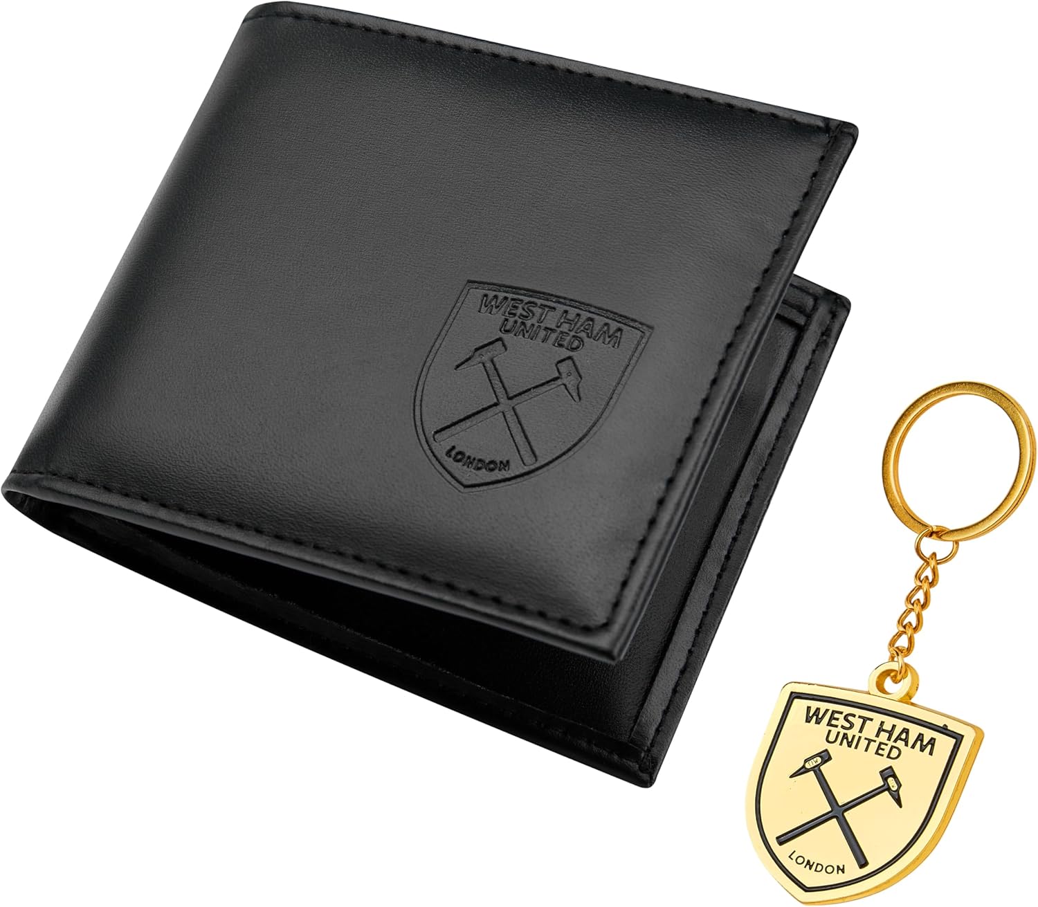 West Ham United F.C. Sports Fan Wallet Accessories Set with Card Slots & Coin Pocket, Supporters' Gear - West Ham Gifts for Men