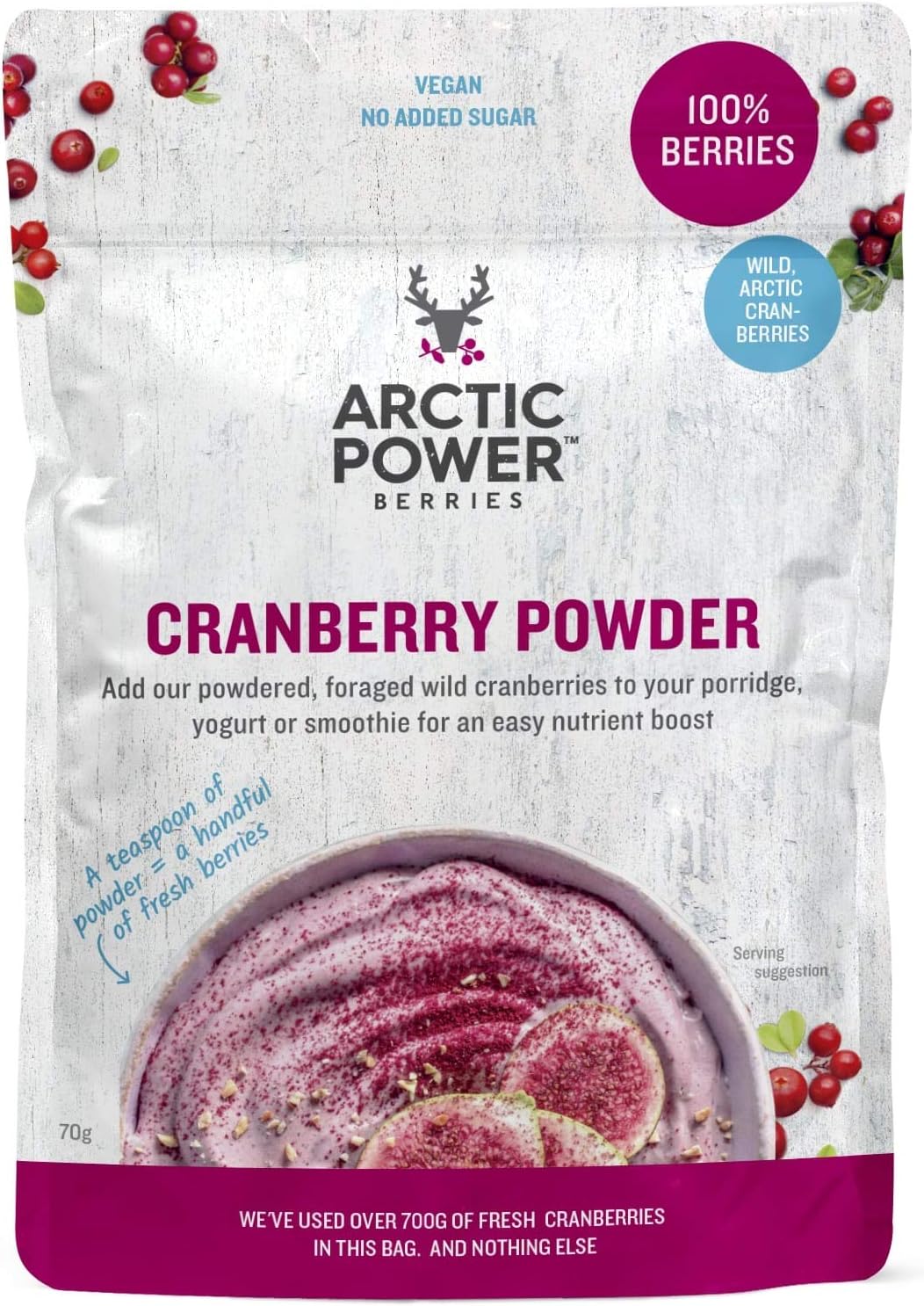 Arctic Power Berries 70 g 100% Pure Cranberry Powder