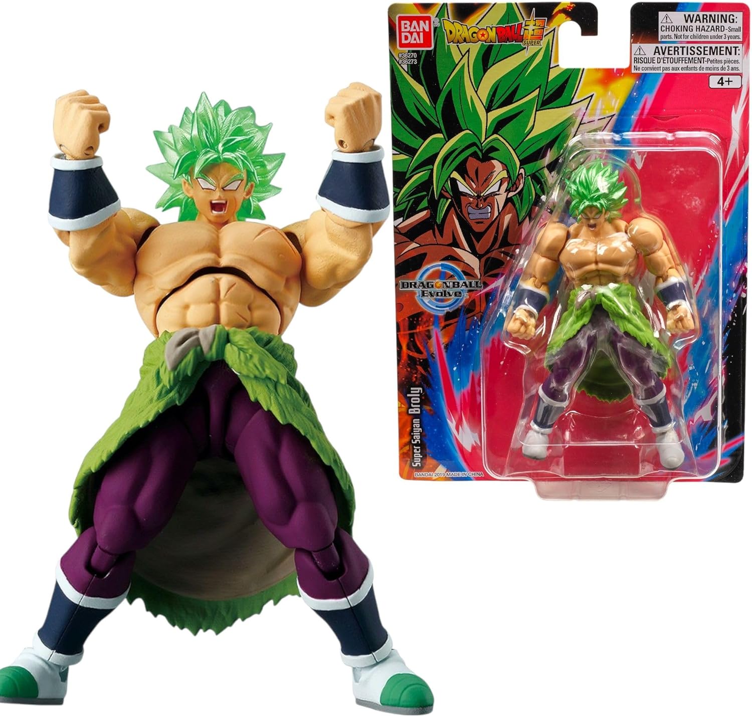 Dragon Ball Evolve Super Saiyan Broly Action Figure - 12.5cm Dragon Ball Super Anime Toy - Bandai Collectible Action Figure - Anime Gifts for Fans