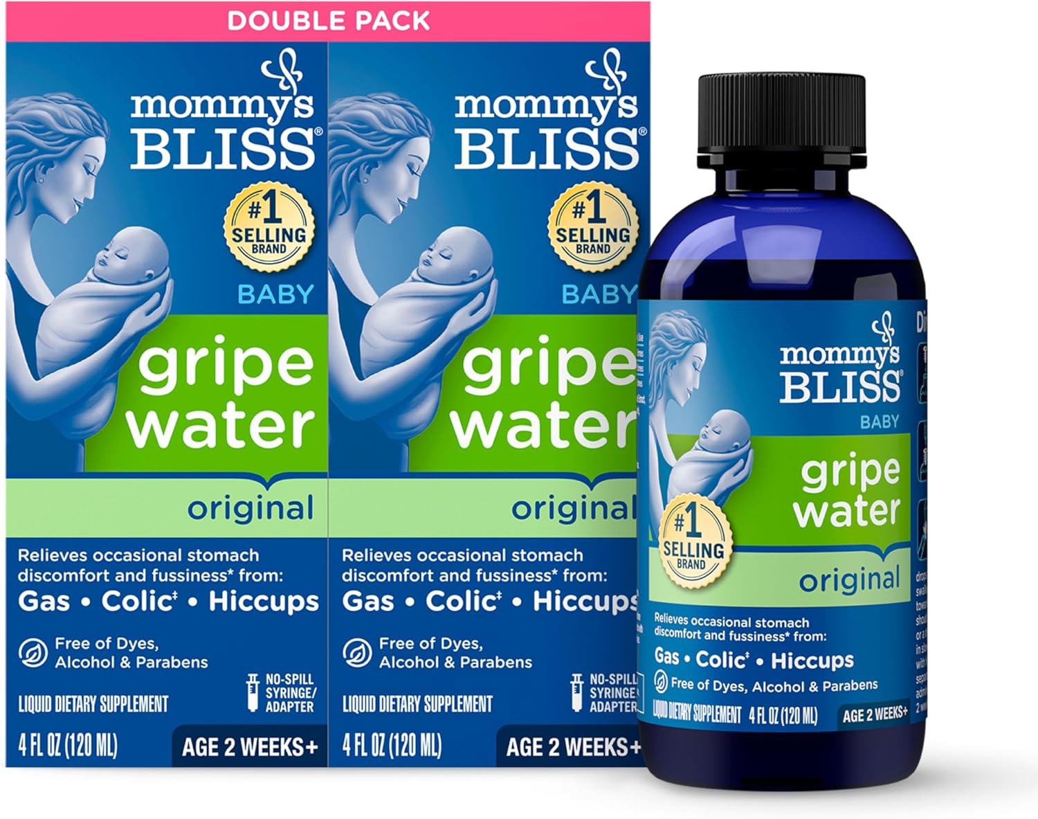 Mommy's Bliss Double Pack Gripe Water, 8 Ounce