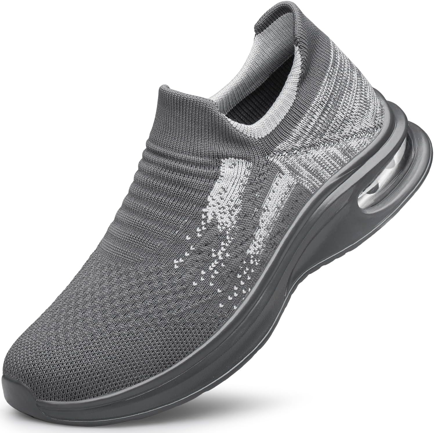 YHOON Mens Walking Trainers Slip on Lightweight Running Shoes Workout Athletic Tennis Shoes Gym Sneakers