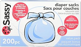 Sassy Baby Disposable Diaper Sacks, 200 Count, Packaging may vary