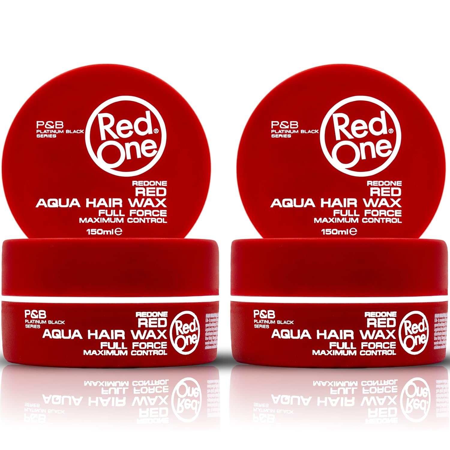 Redone Hair Wax Red 150ml Pack of 2 | Strong Hold & High Shine Hair Styling Wax for Men & Women | Strawberry Scent | Gel Wax for Hair, Beard & Moustache Control | Professional Long Lasting Finish