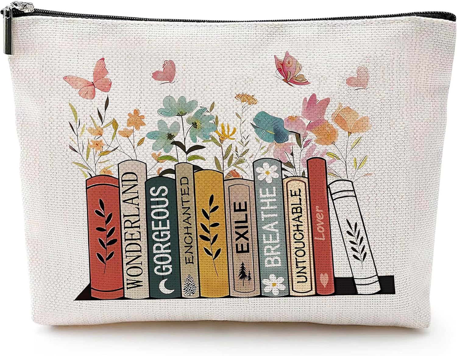 Multifunctional Small Storage Bag, Can Be Used in Cosmetic Bag, Makeup Bag, Pencil Case, Storage with Exquisite Patterns (Pattern: Book)