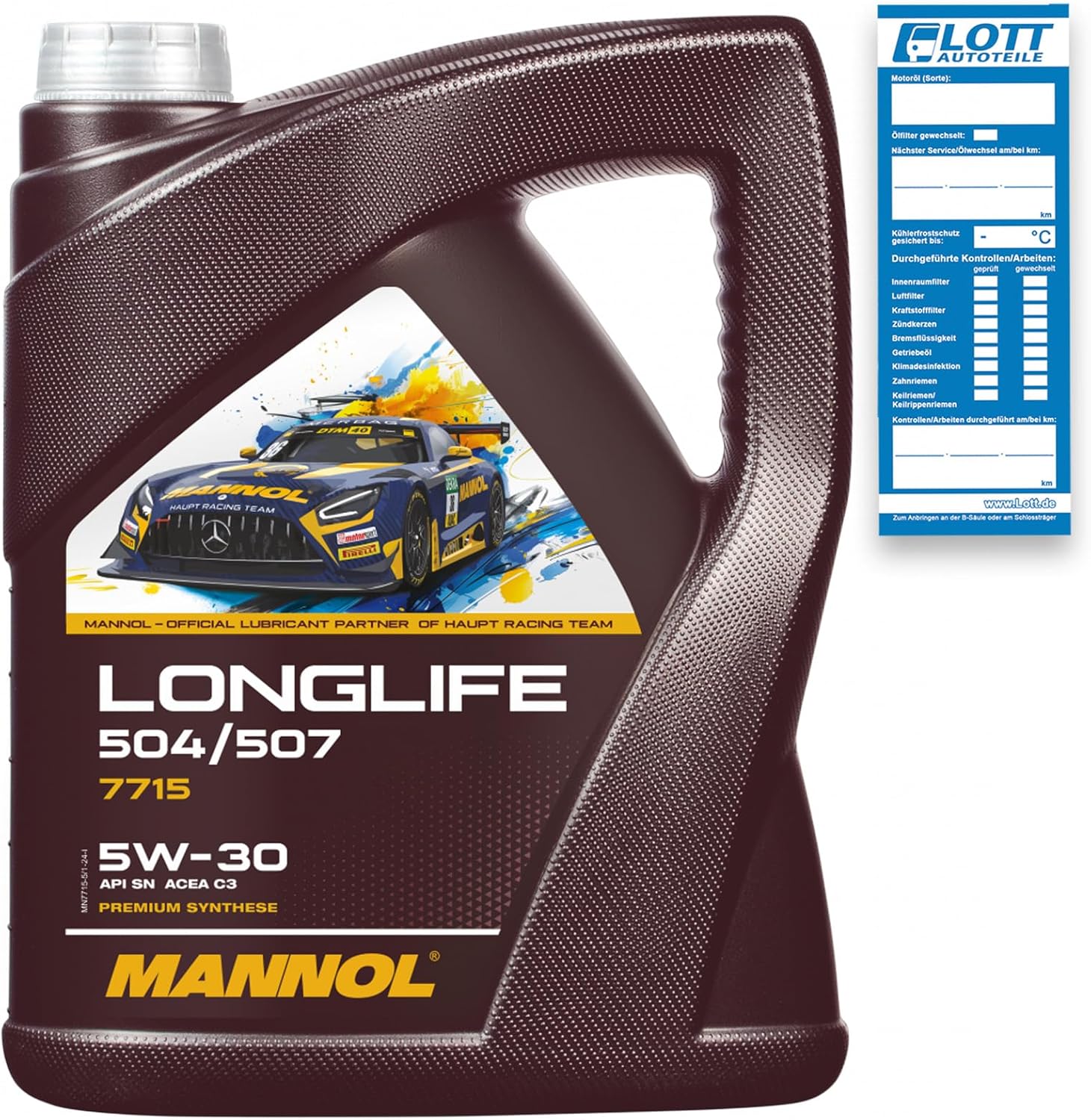 Mannol 5 Liter Longlife 504/507 5W-30 Engine Oil C3 Universal Fully Synthetic