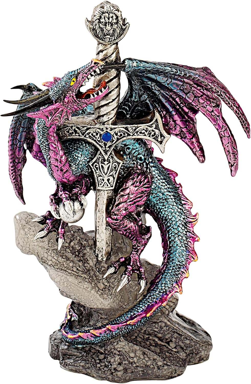 Design Toscano Dragon Blade Gothic Statue, 20.5 cm, Polyresin, Full Colour
