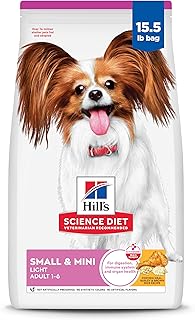 Hill's Science Diet Light , Adult 1-6, Small & Mini Breeds Weight Management Support, Dry Dog Food, Chicken & Barley, 15.5 lb Bag