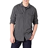 Amazon Essentials Men's Regular-Fit Long-Sleeve Two-Pocket Flannel Shirt