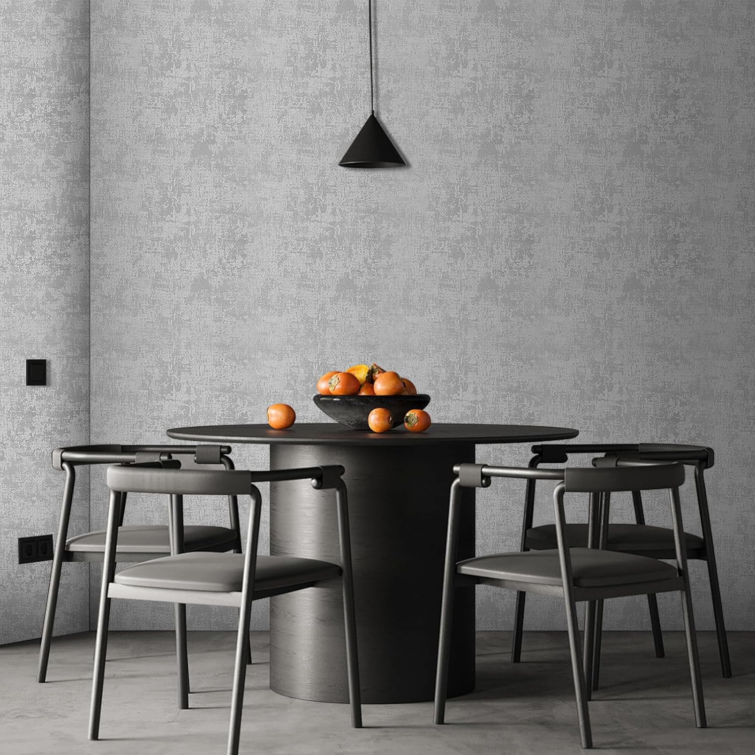 Tarwanear Industrial Textured Concrete Effect Wallpaper Cement Grey Shabby Chic Wallpaper Roll Non-Woven Fabric Stone Pattern Matte Feature Wallpaper Decorative for Bedroom Living Room Hallway