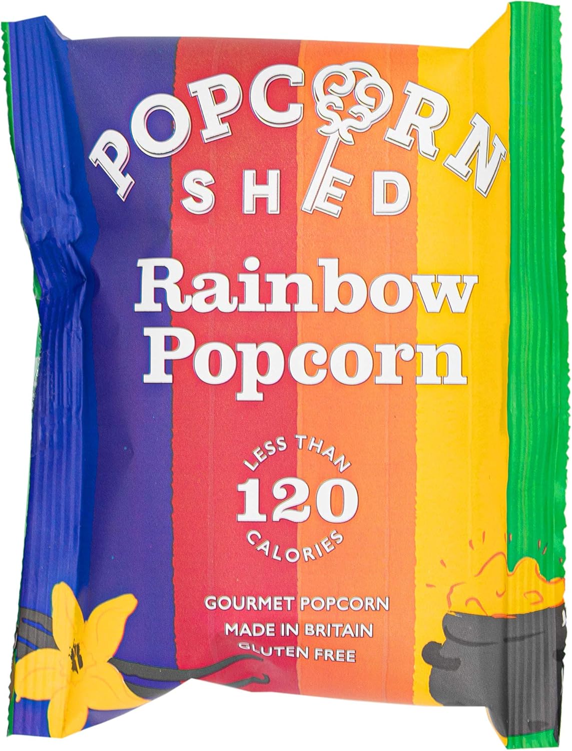 Rainbow Gourmet Popcorn Snack Pack, 1 x 24g Bag, Handcrafted, Gluten Free, Natural Lunch Box & Low Calorie Movie Night Snack