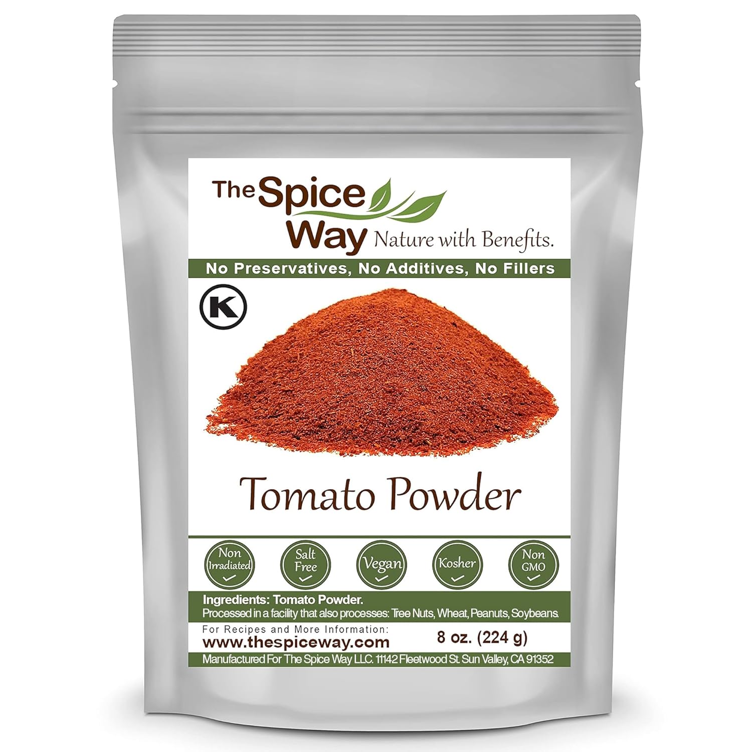 The Spice Way Tomato Powder - (8 oz) dried tomatoes made into a powder used for cooking - Dried Tomato Powder
