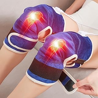 CAMECO 1 Pair Electric Heating Pad for Knee Pain Relief, Heated Knee Brace Wrap for Knee Injury Arthritis Soreness Swelling Rheumatism, 86℉-158℉ Temp 10-90Min Auto-Off