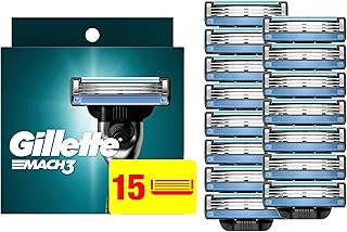 Gillette Mach3 Razor Refills for Men, 15 Razor Blade Refills