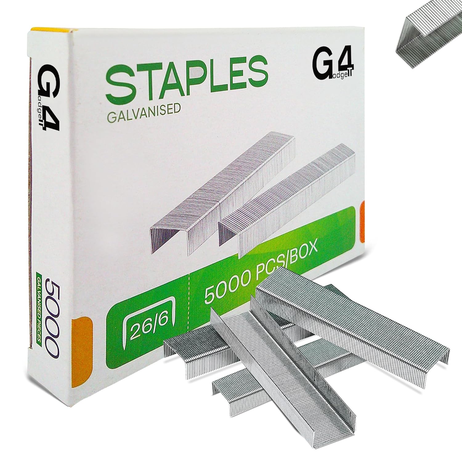 5200 x 26/6 No 56 6mm QUALITY STANDARD STAPLES 30 sheets capacity