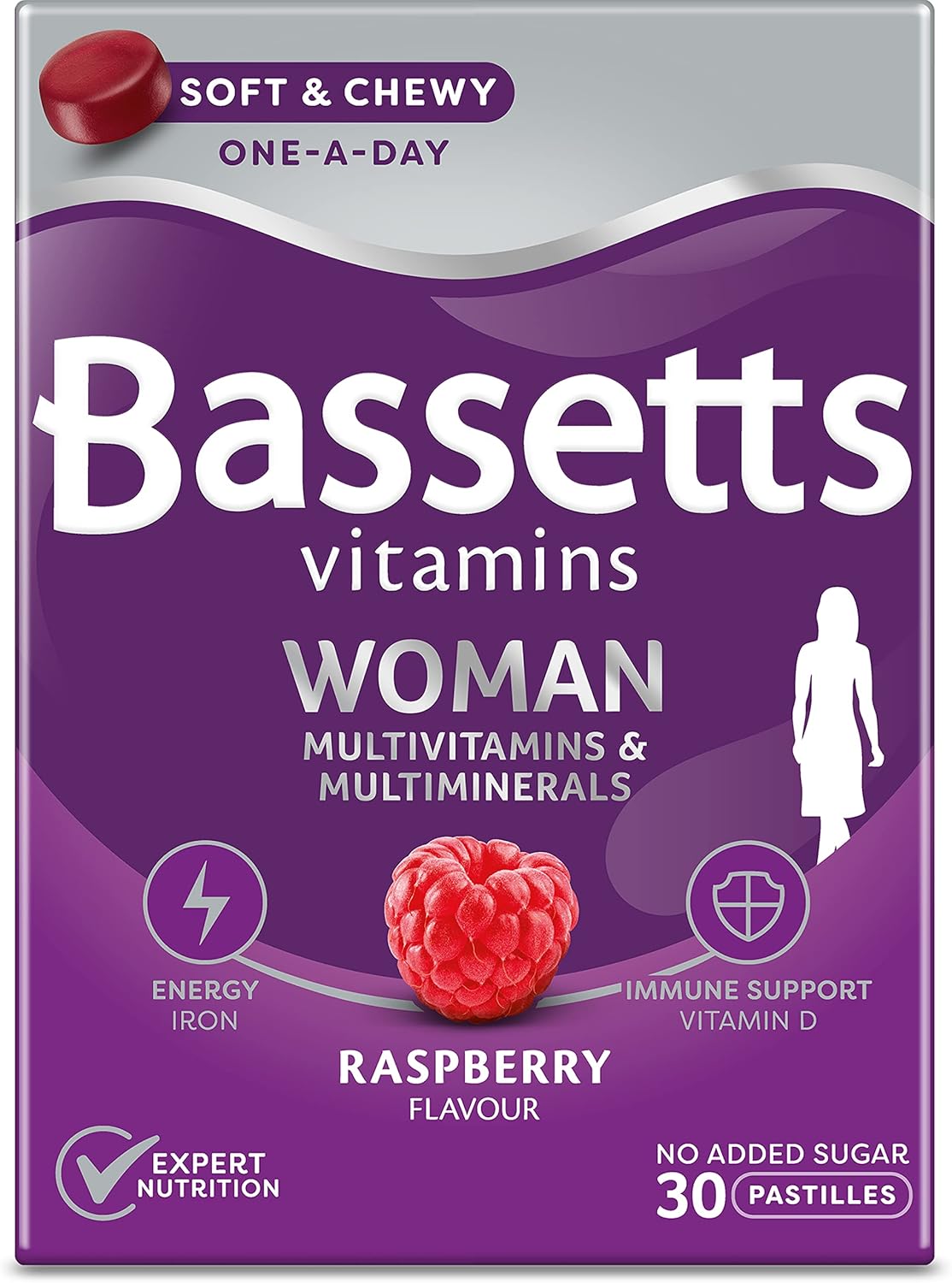 Bassetts Vitamins Woman Multivitamins & Multiminerals Raspberry Flavour 30 Gummy Pastilles