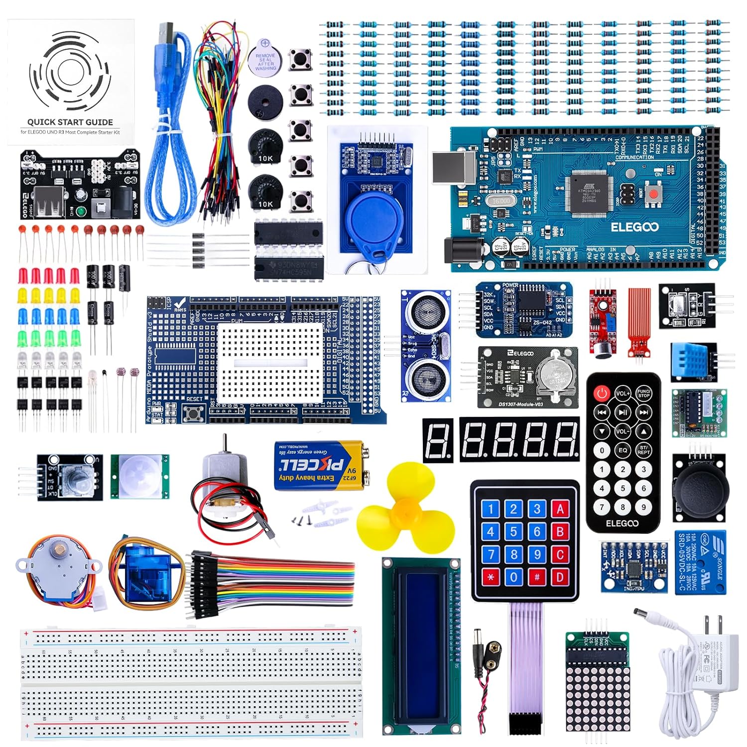 ELEGOO Mega R3 Project The Most Complete Ultimate Starter Kit with Tutorial Compatible with Arduino IDE