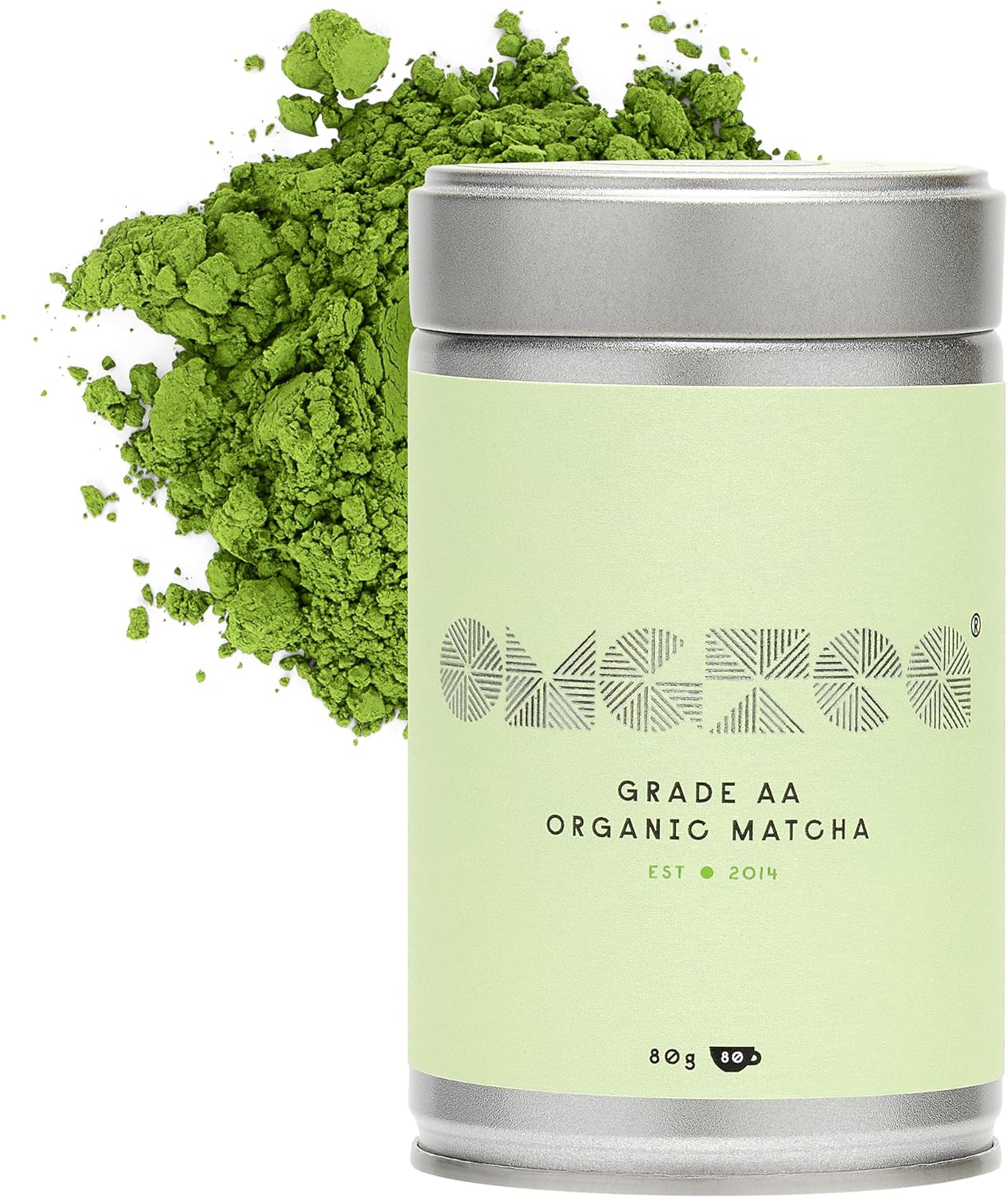 OMGTEA High-Grade Organic Japanese Matcha Green Tea Powder Ceremonial Grade AA – 80g/80 Servings. Great Taste Award Winner 2021.