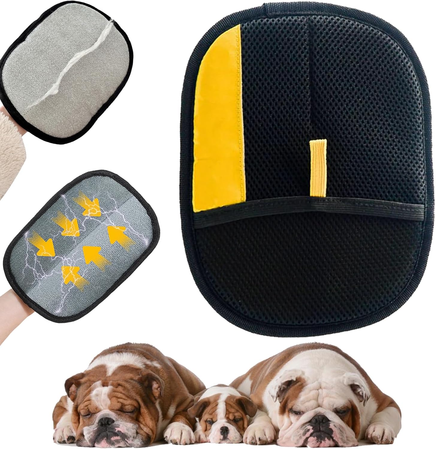 Electrostatic Pet Hair Remover Glove - Reusable Electrostatic Pet Hair Removal Gloves for Couch, Carpet, Double Sided Grooming Glove for Cat & Dog Hair, Upgraded Static Technology‌ Removal Tool