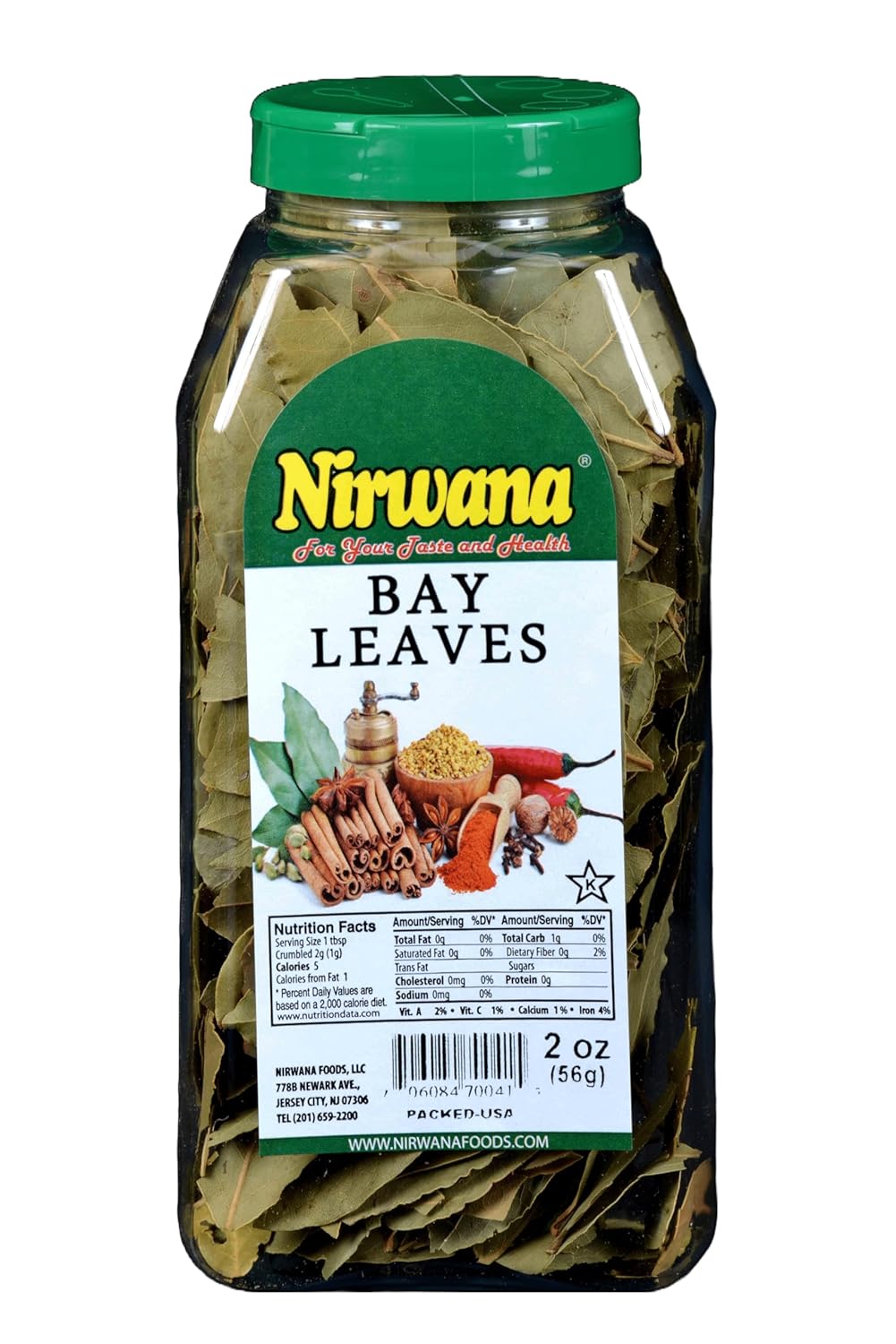 Bay Leaves – Premium Quality Dried Herb for Cooking | Essential for Soups, Stews, Curry, Gumbo, and More | Perfect Pantry Staple for Gourmet Flavor 2 oz Jar by Nirwana