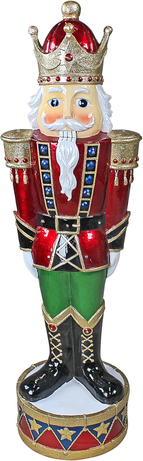 Design Toscano Illuminated Bavarian-Style Holiday Nutcracker Statue