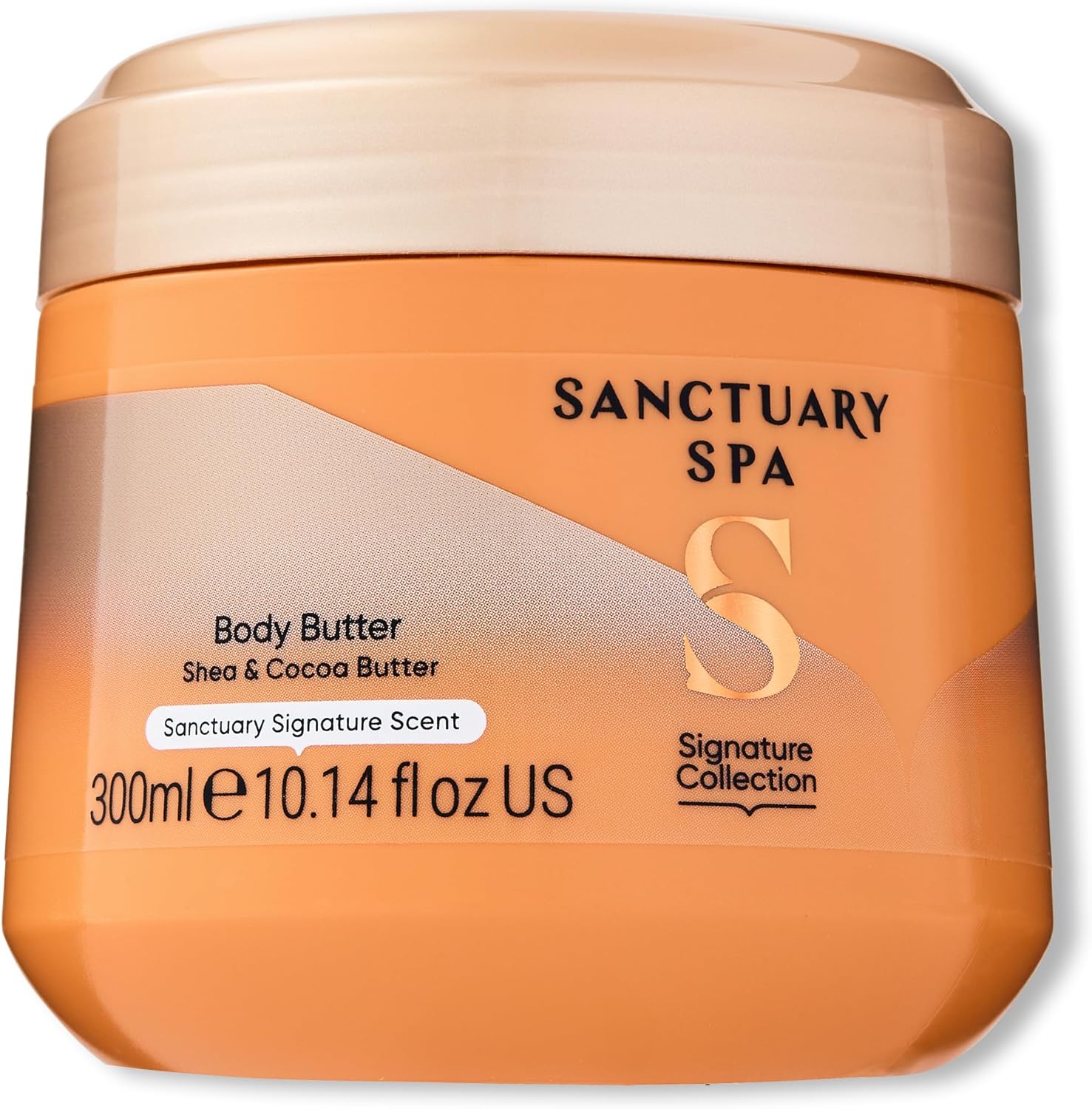 Sanctuary Spa Body Butter Women, No Mineral Oil, Cruelty Free & Vegan Cocoa Butter & Shea Butter Moisturiser, 300ml