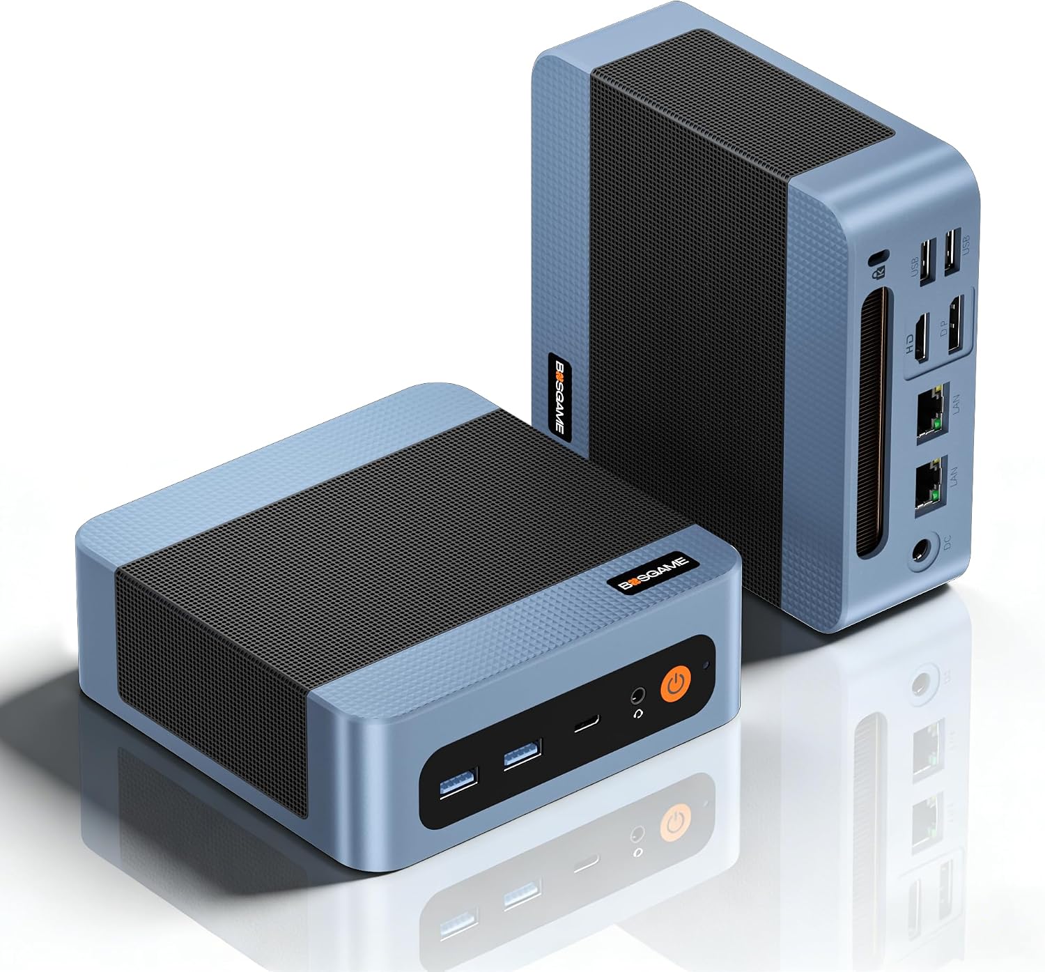 BOSGAME E5 Mini PC Windows 11 Pro, Ryzen 5300U (Beats 4300U, Up to 3.8GHz), 16GB DDR4 RAM 512GB SSD Mini Desktop PC, Triple 4K Display, Dual 2.5G LAN, WiFi 5, BT5.0, Mini Computer for Home, Office