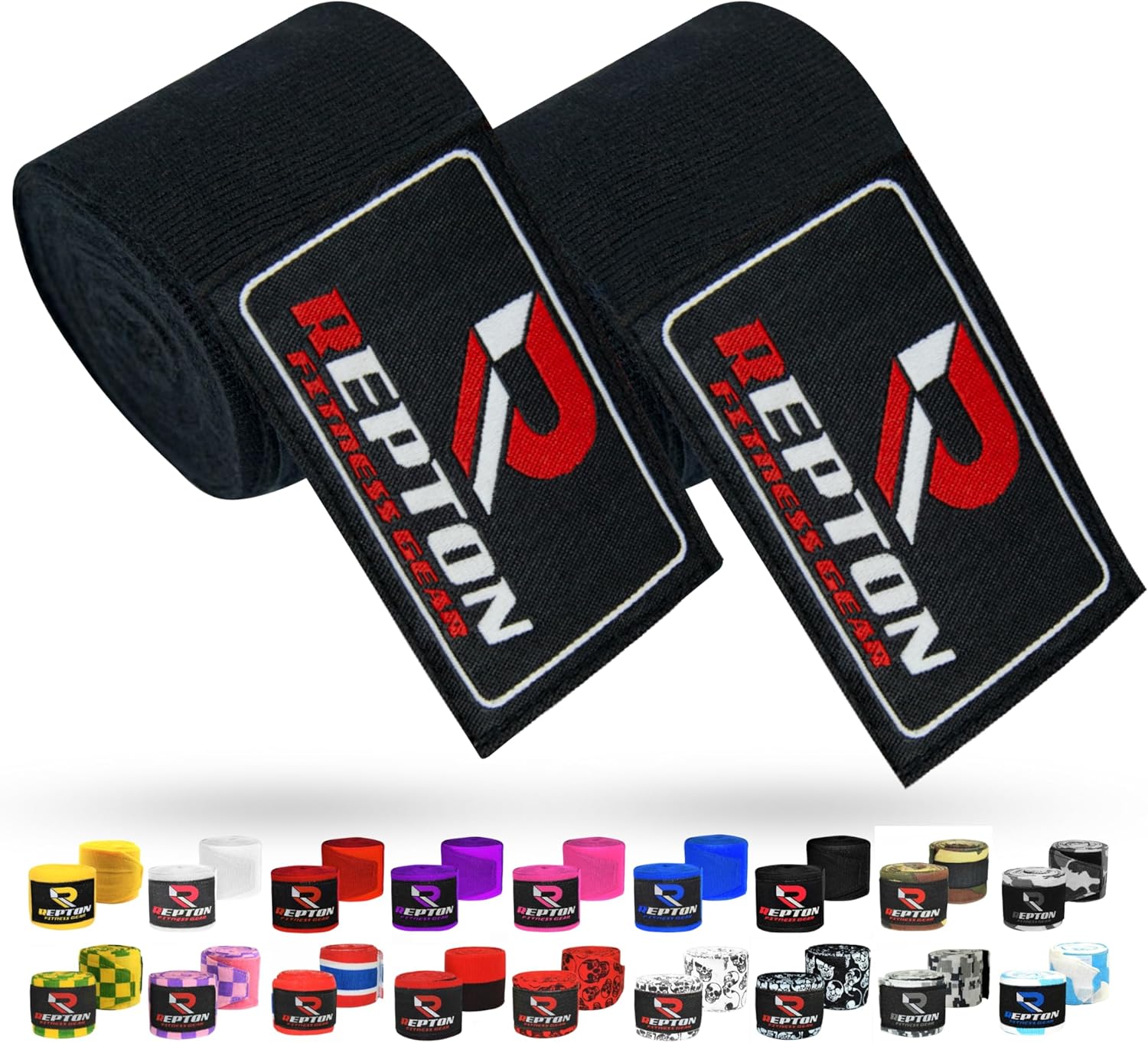 Boxing Hand Wraps for Men- Cotton Hand Gloves with Hook & Loop Strap & Thumb Loop -Elasticated Bandages Wrist Support tape -Great for MMA, Muay Thai, Kickboxing- Unisex Adult Pair