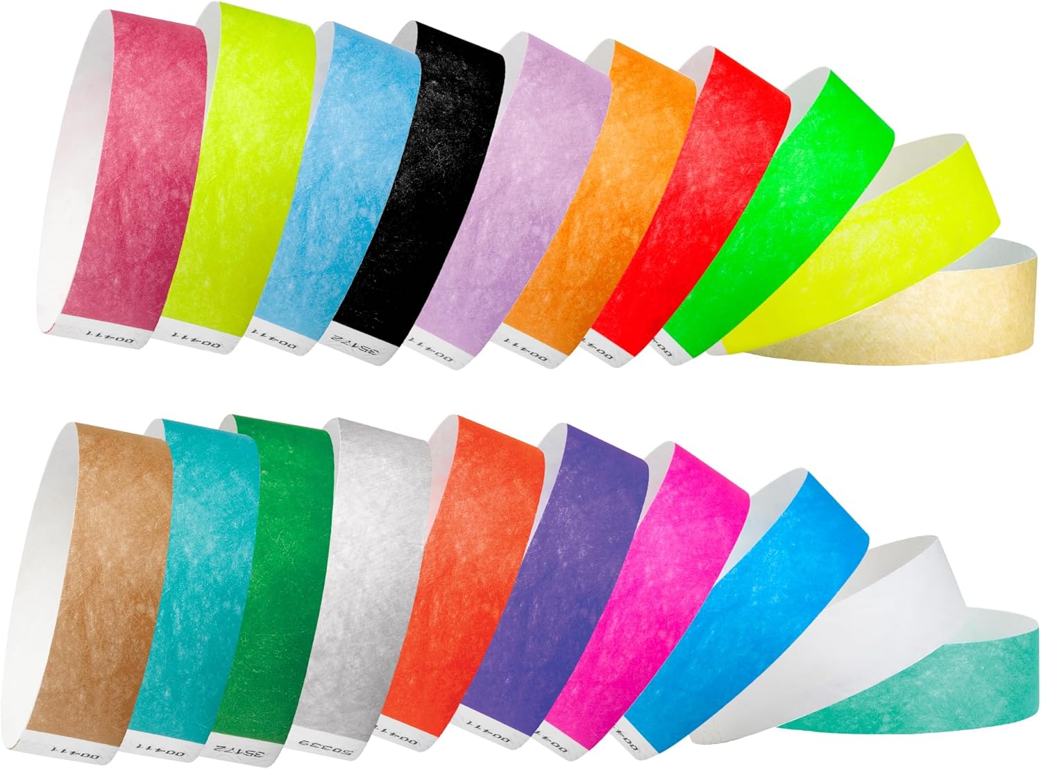 200 WristCo Tyvek Wristbands for Events, 20-Color Variety Pack – Tamper-Proof Design Prevents Reuse – Premium-Grade Bracelets for Hospital & Medical ID, Party, VIP Identification