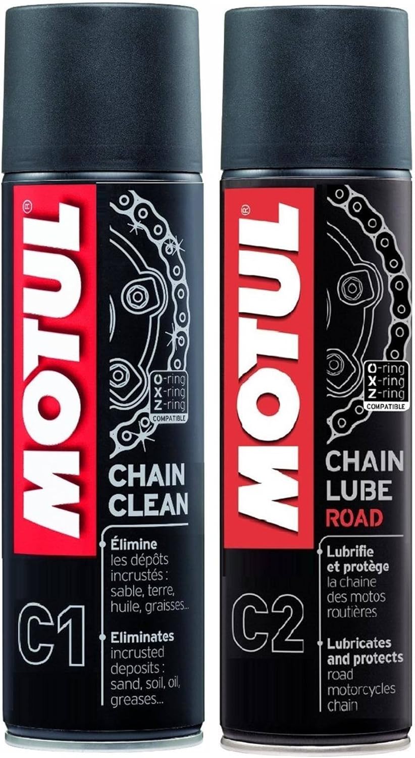 Motul MC Care Chain Lube (C2) and Chain Clean (C1)