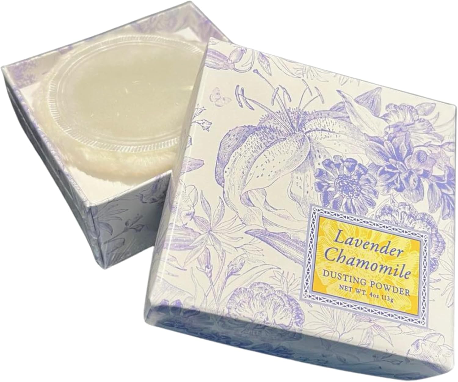 Greenwich Bay Trading Company Lavender Chamomile Dusting Powder - 4 oz, Gentle Talc-Free Body Powder with Soothing Lavender & Chamomile, Ideal for All Skin Types
