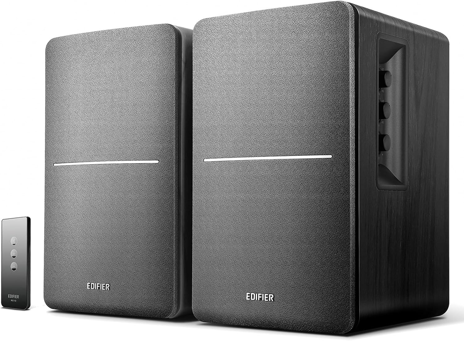 Edifier R1280T Powered Bookshelf Speakers - 2.0 Active Near Field Monitors - Studio Monitor Speaker - Black - 42 Watts RMS