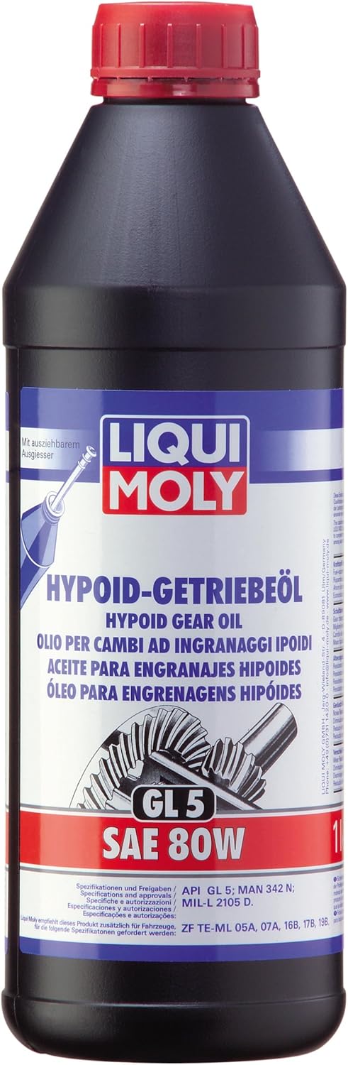 LIQUI MOLY Hypoid Gear Oil (GL5) SAE 80W | 1 L | Gear oil | Hydraulic oil | SKU: 1025