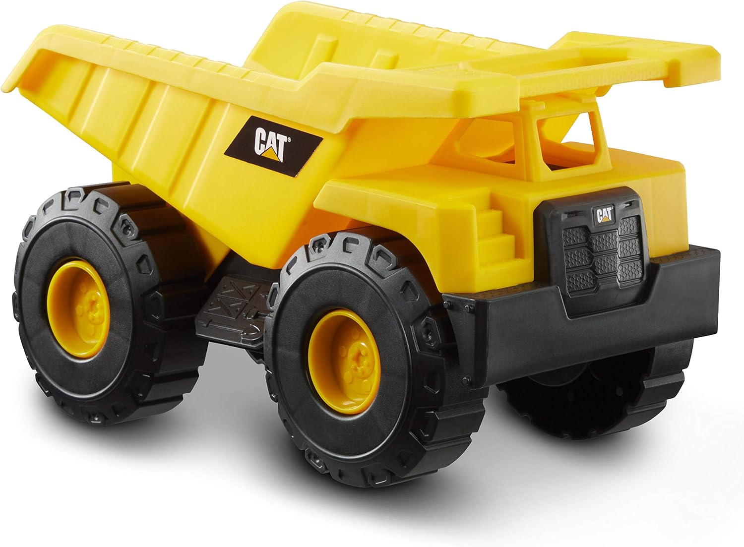 CAT Construction Toys, 15" Dump Truck Toy, Ages 2+, Sturdy Plastic, No Batteries Required, CAT Construction Tough Rigs Series