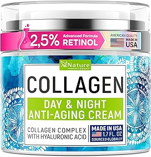 Collagen Cream for Face with Retinol & Hyaluronic Acid - Face Moisturizer for Women & Men - Skin Tightening Cream for Face - Anti Aging Face Cream - Day & Night Moisturizer Face Cream - 1.7oz