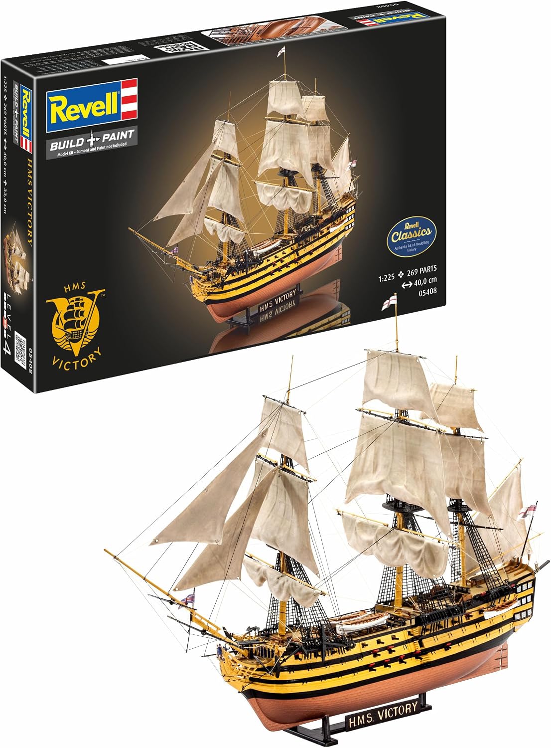 Revell 05408 H.M.S. Victory 1:225 Scale Unbuilt/Unpainted Plastic Model Kit