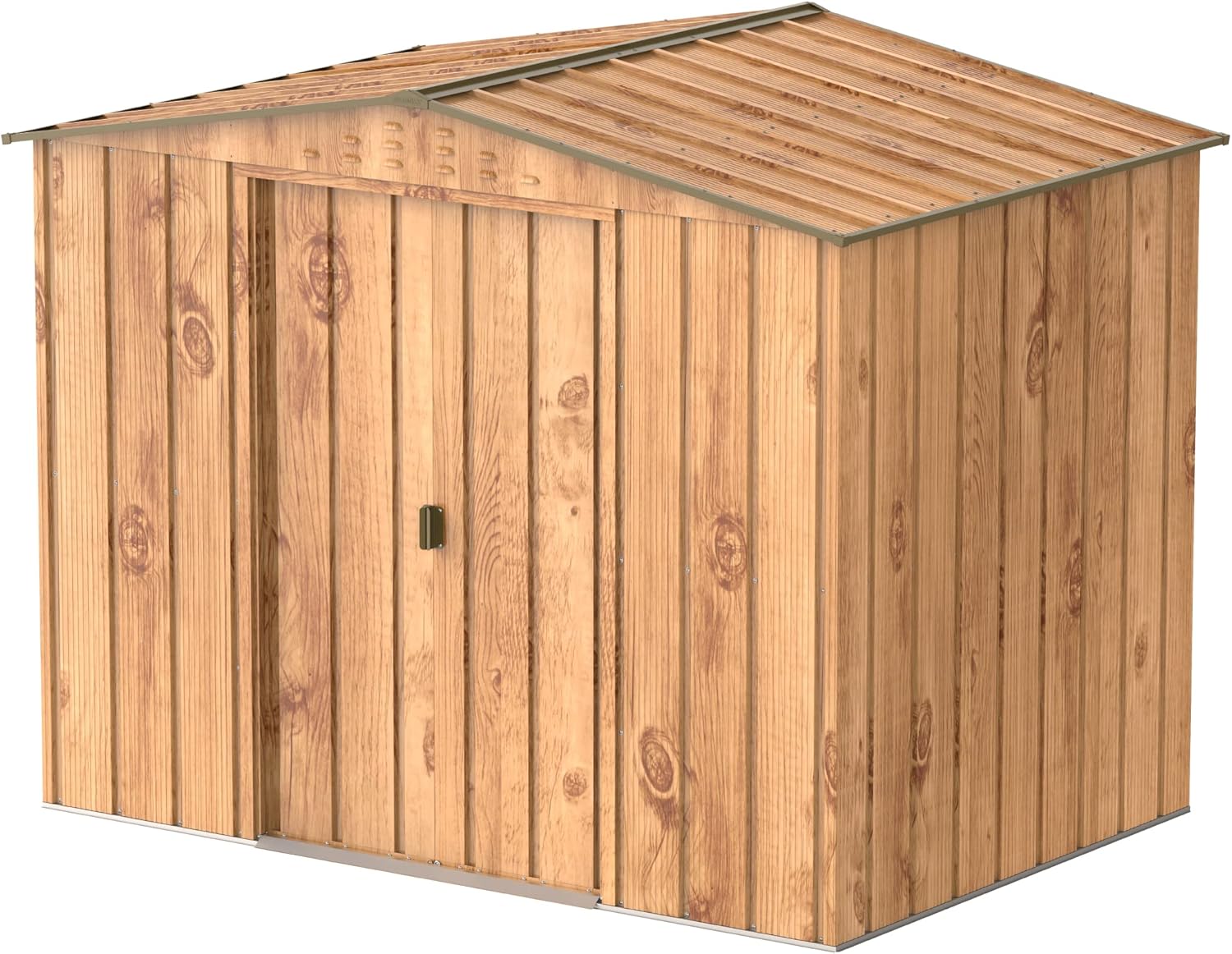 Duramax Top 8 x 6 Storage Room, Maintenance Free and Weatherproof Garden Shed, Wood Grain and Brown
