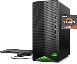 HP Pavilion Gaming Desktop, AMD Radeon RX 5500, AMD Ryzen 3 5300G Processor, 8 GB RAM, 512 GB SSD, Windows 11 Home, 9 USB Ports, Keyboard and Mouse Combo, Pre-Built PC Tower (TG01-2022, 2022)