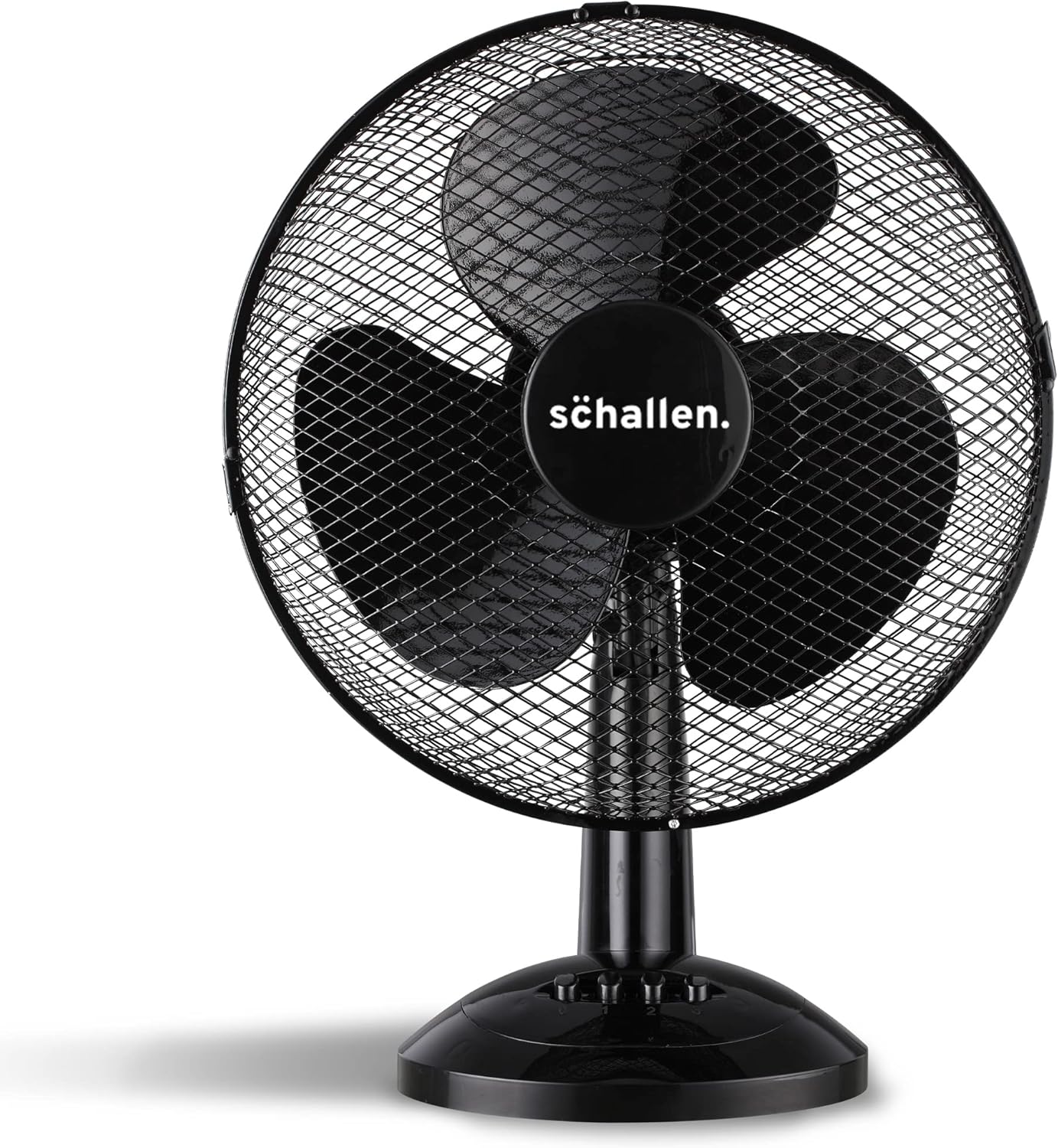 Schallen Home & Office Electric 12" 3 Speed Electric Tilt Oscillating Worktop Desk Table Air Cooling Fan (Black)