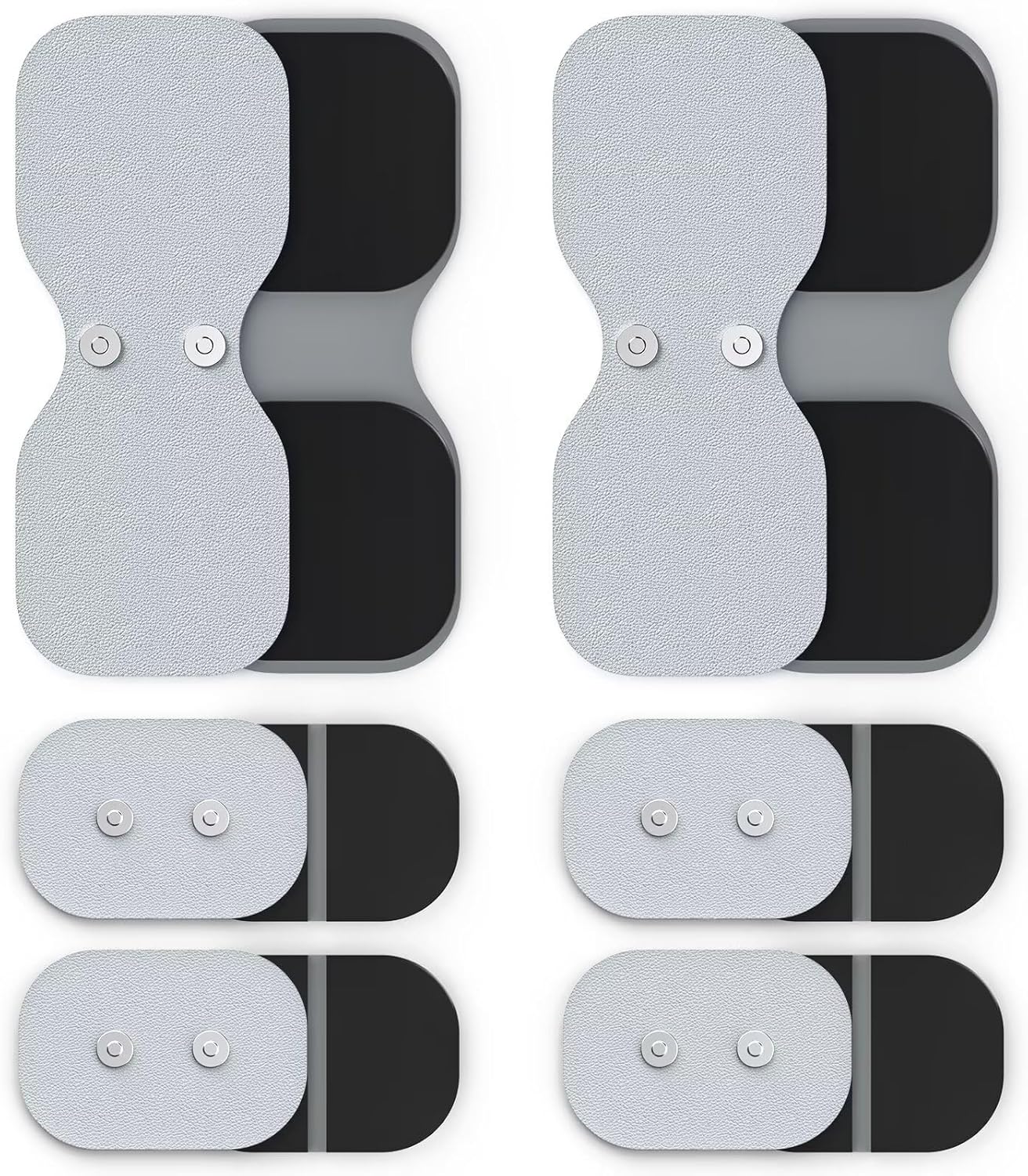 AUVON Official Wireless TENS Unit Electrode Pads Only Compatible with AUVON Wireless TENS Device TX6224, 12-Pack Reusable TENS Unit Replacement Pads in 2 Sizes, Premium Stickiness & Skin Friendly