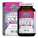 Garden of Life Multivitamin for Women, Vitamin Code Women's Multi - 120 Capsules, Whole Food Womens Multi, Vitamins, Iron, Folate not Folic Acid & Probiotics for Womens Energy, Vegetarian Supplements